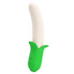 Wibrator Pretty Love Banana Knight wykonany z silikonu medycznego w kształcie banana zapewnia komfor
