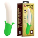 Opakowanie wibratora Pretty Love Banana Knight podkreśla jego wyjątkowy design i funkcjonalność, ofe