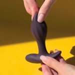 Wibrator analny z silikonu klasy medycznej o ergonomicznym kształcie do stymulacji prostaty i krocza