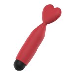 Elegancki wibrator w kształcie serca – czerwony mini masażer z ergonomiczną konstrukcją i intensywny