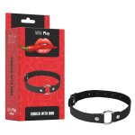 Czarny choker z metalowym pierścieniem w eleganckim opakowaniu Wild Play to idealny dodatek do odważ