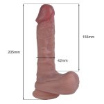 Dildo silikonowe Natural Play D2 o długości 205 mm i średnicy 42 mm zapewnia intensywne doznania.