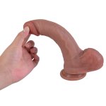 Elastyczne dildo wykonane z wysokiej jakości silikonu, idealnie odwzorowujące naturalną anatomię i z