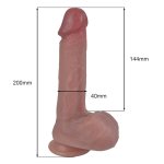 Silikonowe dildo o średnicy 40 mm i długości całkowitej 21 cm, zaprojektowane dla pełnej satysfakcji