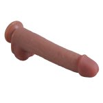Silikonowe dildo o elastycznej strukturze z przyssawką idealnie przylega do gładkich powierzchni.