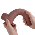Miękki i elastyczny materiał dildo pozwala na dopasowanie do indywidualnych preferencji użytkownika.