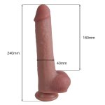 Wymiary realistycznego dildo silikonowego to 24 cm długości i 4 cm średnicy, co zapewnia pełne wraże