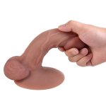 Elastyczny i miękki dildo wykonany z wysokiej jakości silikonu, który zapewnia komfort i realistyczn