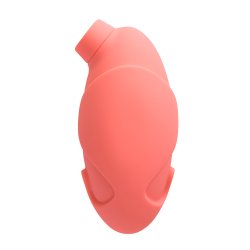 Nowoczesny stymulator łechtaczki w kolorze koralowym, wykonany z miękkiego silikonu dla intensywnych