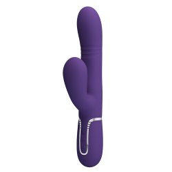 Fioletowy wibrator króliczek Pretty Love z podwójną stymulacją i eleganckim wykończeniem.
