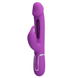Fioletowy wibrator królik Kampas Purple marki Pretty Love z ergonomicznym kształtem i aksamitnym sil