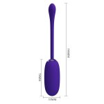 Pretty Love Egg Julius to ergonomiczne jajeczko wibrujące o długości 196 mm i średnicy 33 mm, zapewn