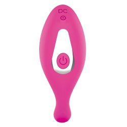 Różowy wibrator do majtek z przyciskiem sterującym to dyskretna propozycja do intymnych zabaw solo i