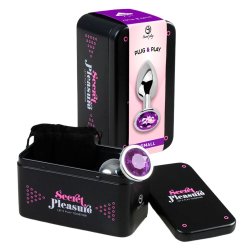 Metalowy korek analny z kryształem w pudełku Secret Pleasure to idealny prezent erotyczny.