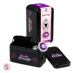 Luksusowe opakowanie zestawu Secret Pleasure z metalowym korkiem analnym i ozdobnym kamieniem.