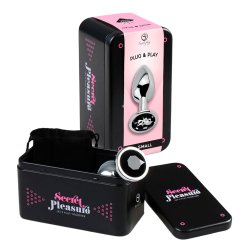 Ekskluzywny metalowy korek analny z kryształem Secret Play w eleganckim opakowaniu idealnym na preze