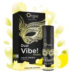 Orgie Dual Vibe Kissable Lemon Gin and Tonic to smakowy żel intymny o efekcie wibrującym i cytrusowy