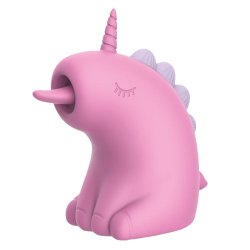 Różowy masażer łechtaczki w kształcie jednorożca Engily Ross z obracającym się języczkiem.