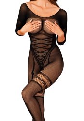 Bodystocking dla kobiet, imitacja pończoch i gorsetu.