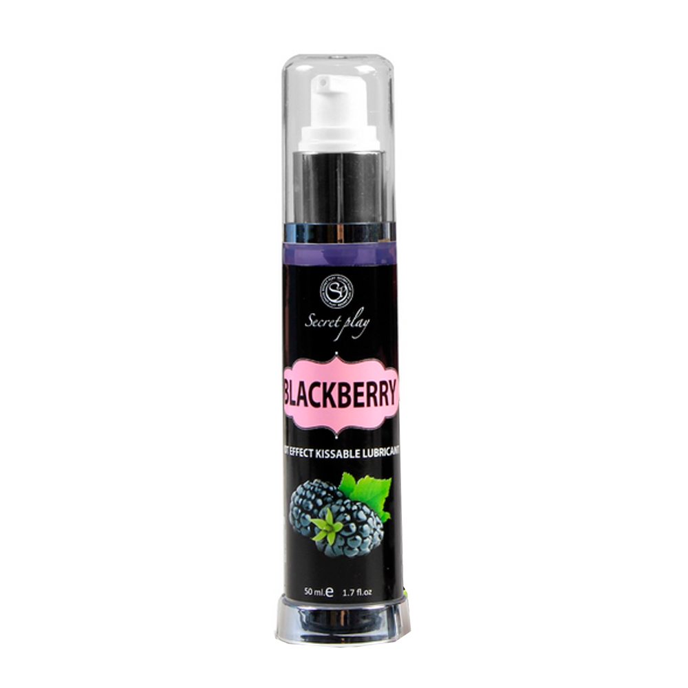 Żel do masażu, zapach jeżyny 50 ml - blackberry hot effect kissable lubricant