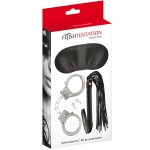 Zestaw gadżetów erotycznych, kajdanki, maska, pejcz - submission kit Fetish Tentation